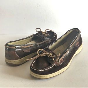 Sperry Top Siders Deck Shoes Brown Suede